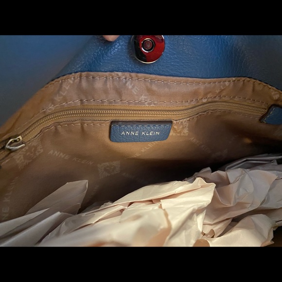 NWT Anne Klein Blue Hobo Purse - Picture 7 of 7